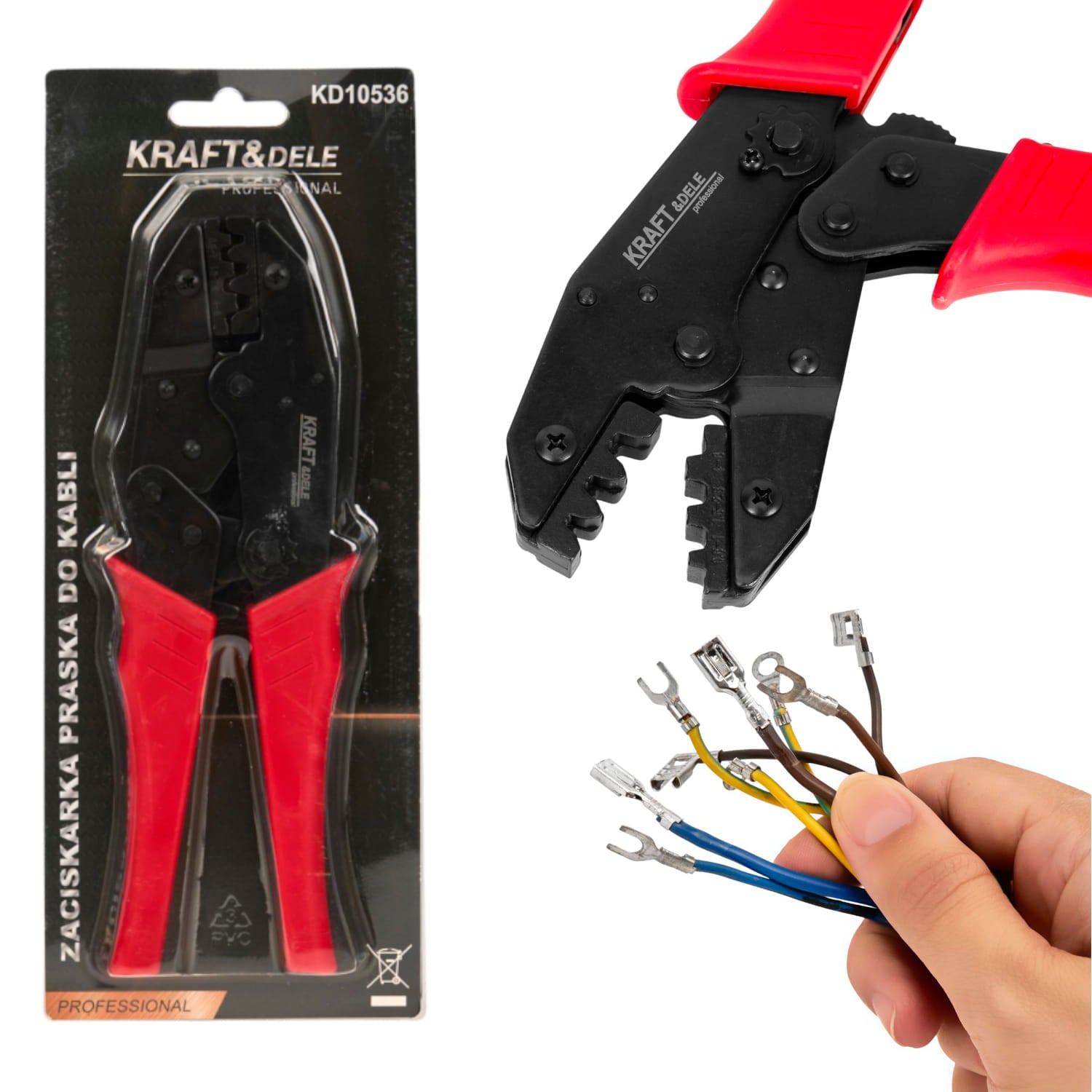 Crimping tool for cable ferrules, ferrules, terminals KD10536 (VD10)