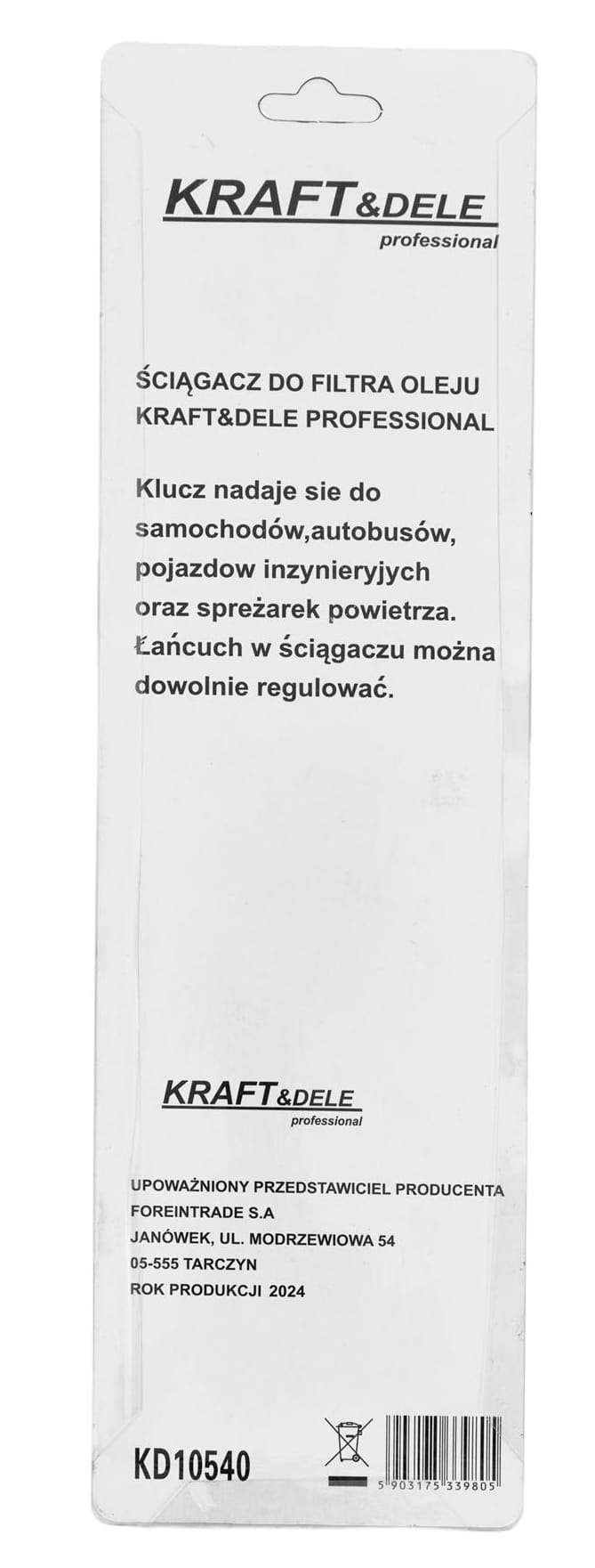 Ketiõli filtri võti KD10540 (VD12)
