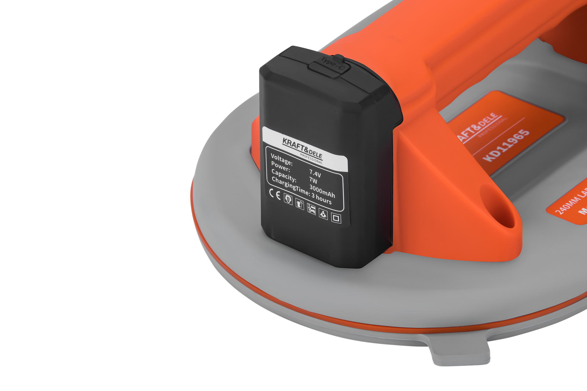 BATTERY-POWERED SUCTION CUP 240MM 300KG KD11965