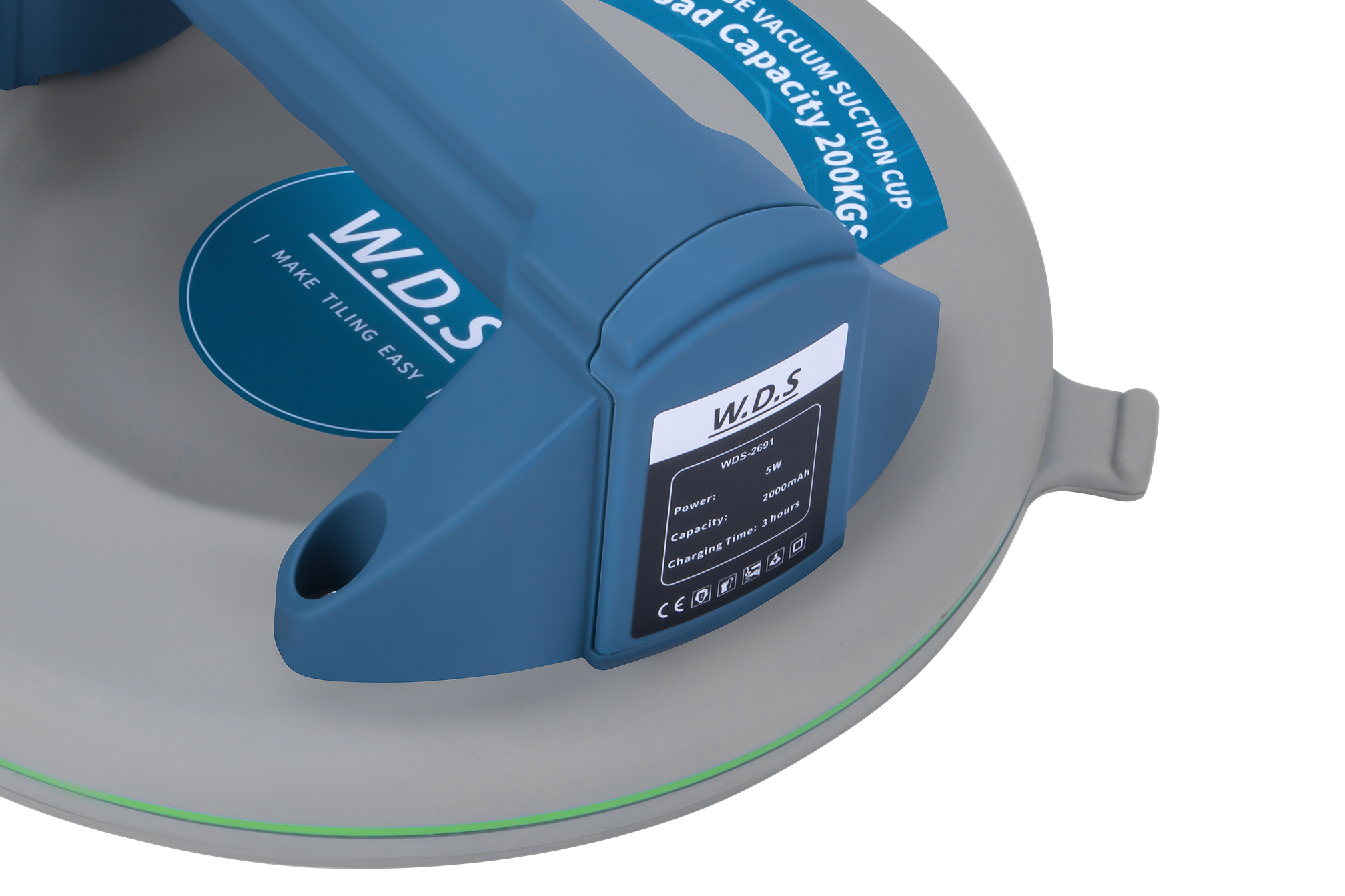 Battery-powered suction cup 200mm 200kg USB-C WDS2691