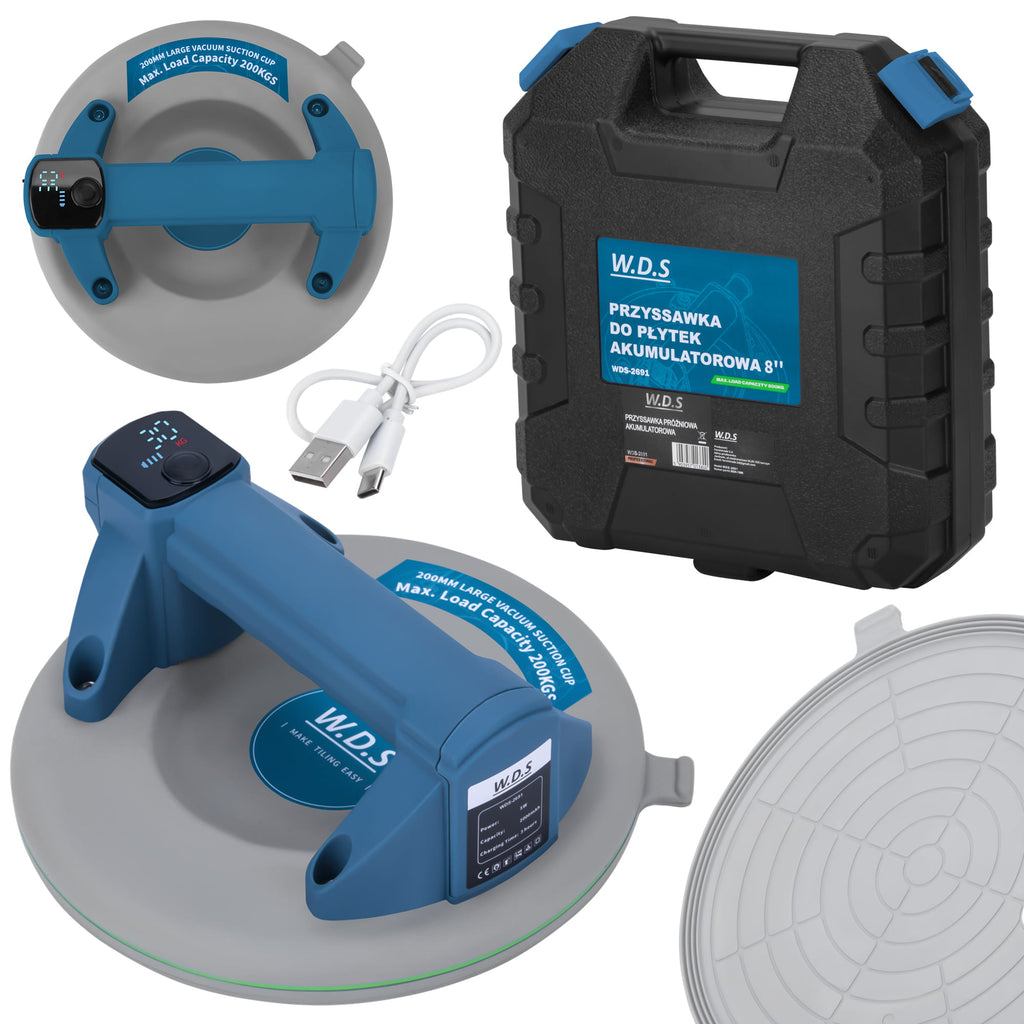 Battery-powered suction cup 200mm 200kg USB-C WDS2691