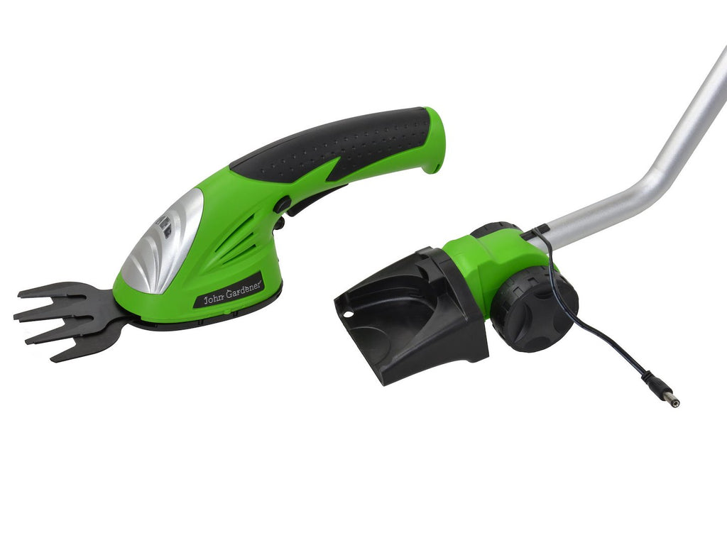 3.6V lithium cordless grass trimmer with 2 blades, charger and stick