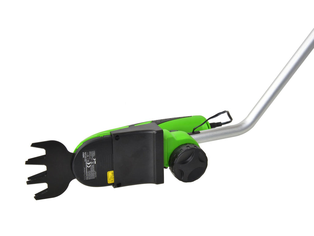 3.6V lithium cordless grass trimmer with 2 blades, charger and stick