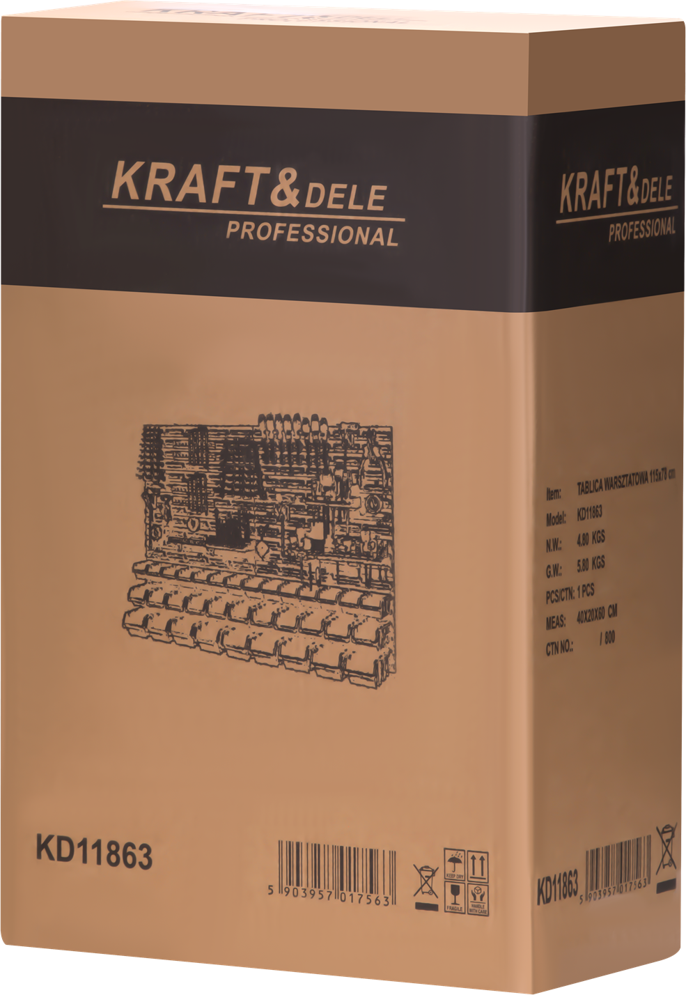 WORKSHOP BOARD 115X78CM + ACCESSORIES KD11863 (VA2)
