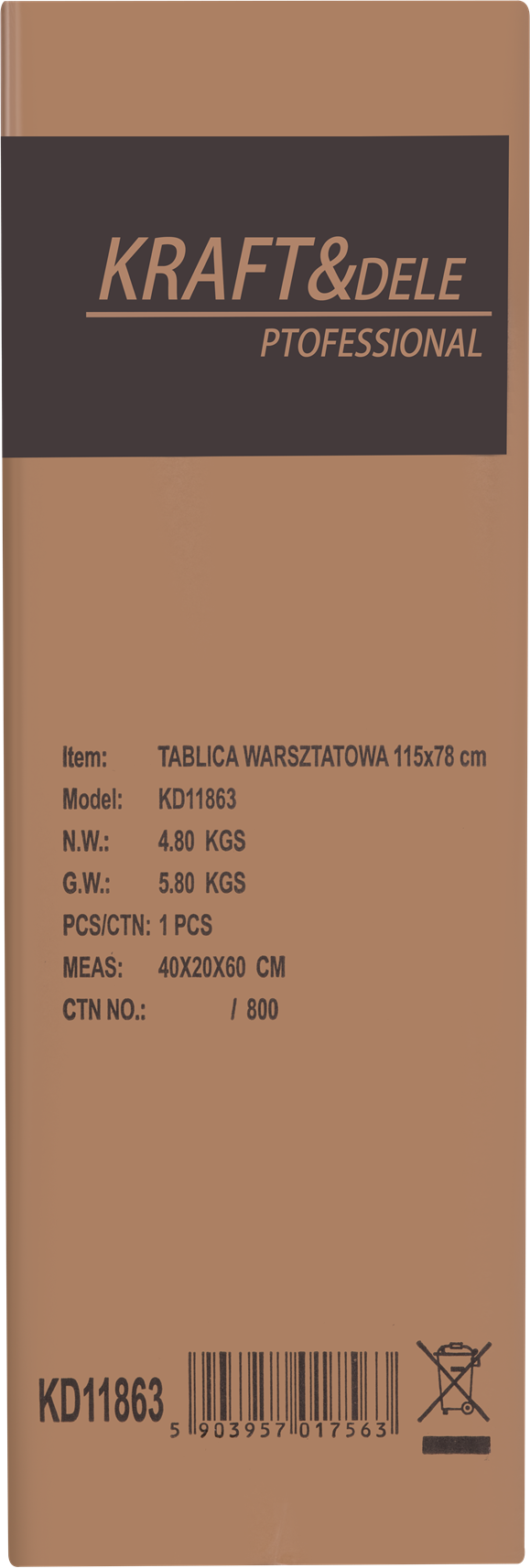 WORKSHOP BOARD 115X78CM + ACCESSORIES KD11863 (VA2)