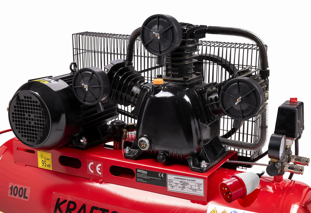 Oil Compressor 100L 3 Pistons KD1477 + Separator