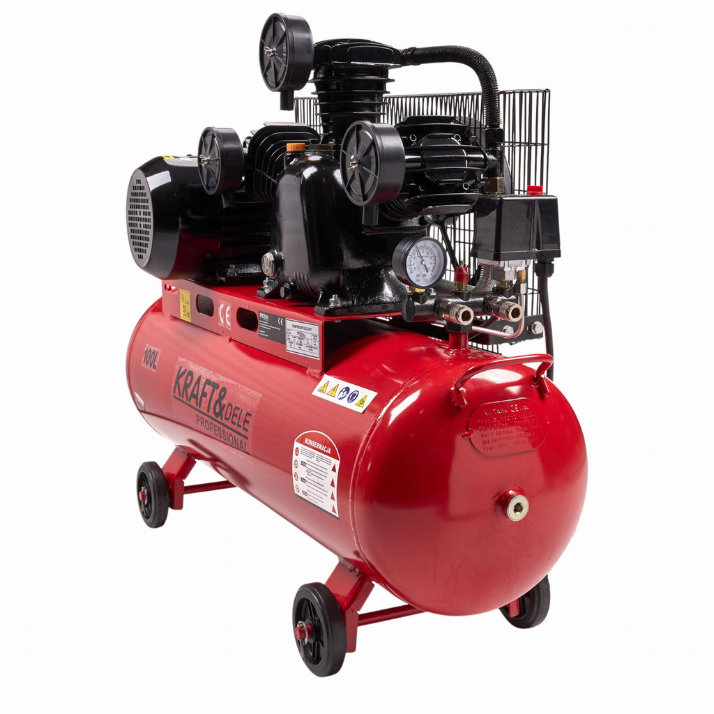 Oil Compressor 100L 3 Pistons KD1477 + Separator