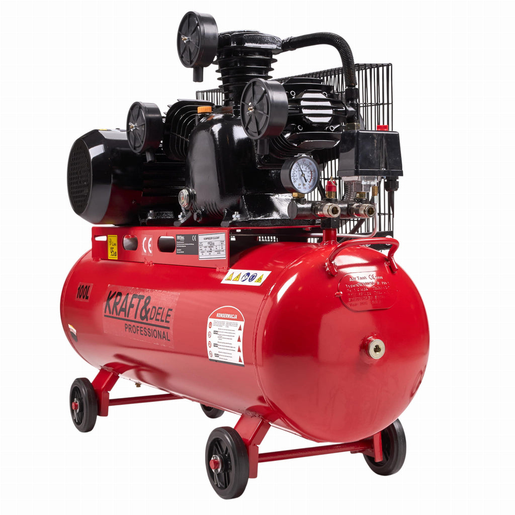 Oil Compressor 100L 3 Pistons KD1477 + Separator
