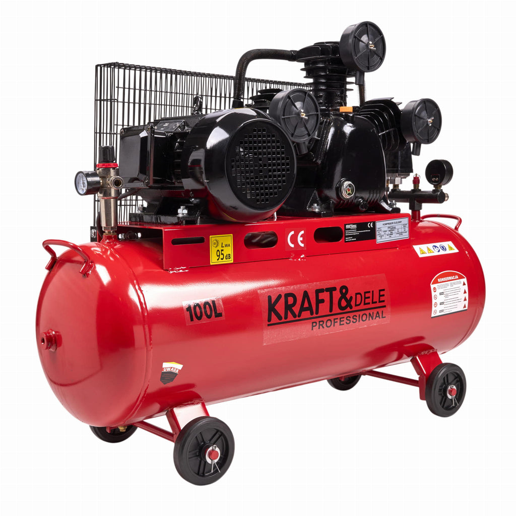 Oil Compressor 100L 3 Pistons KD1477 + Separator