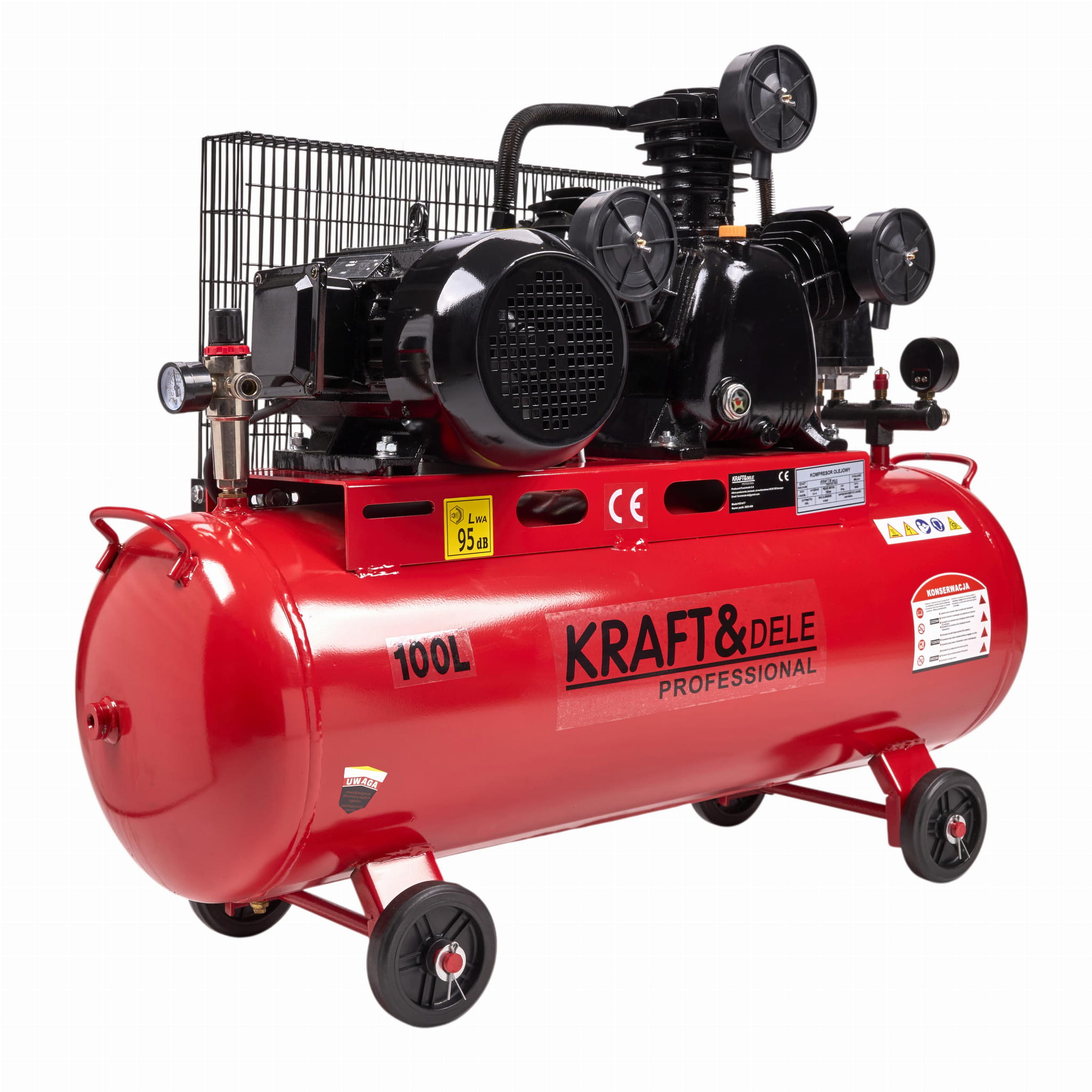 Oil Compressor 100L 3 Pistons KD1477 + Separator