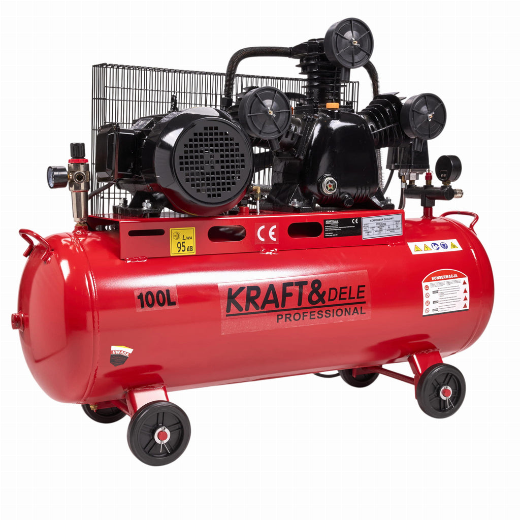 Oil Compressor 100L 3 Pistons KD1477 + Separator