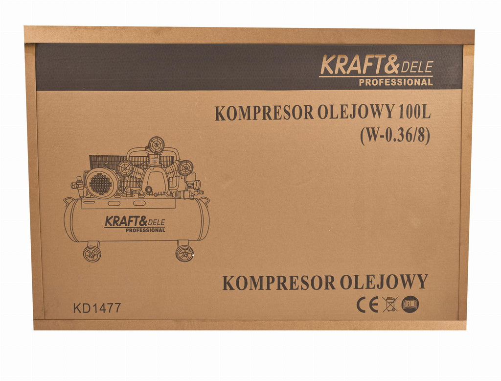 Oil Compressor 100L 3 Pistons KD1477 + Separator