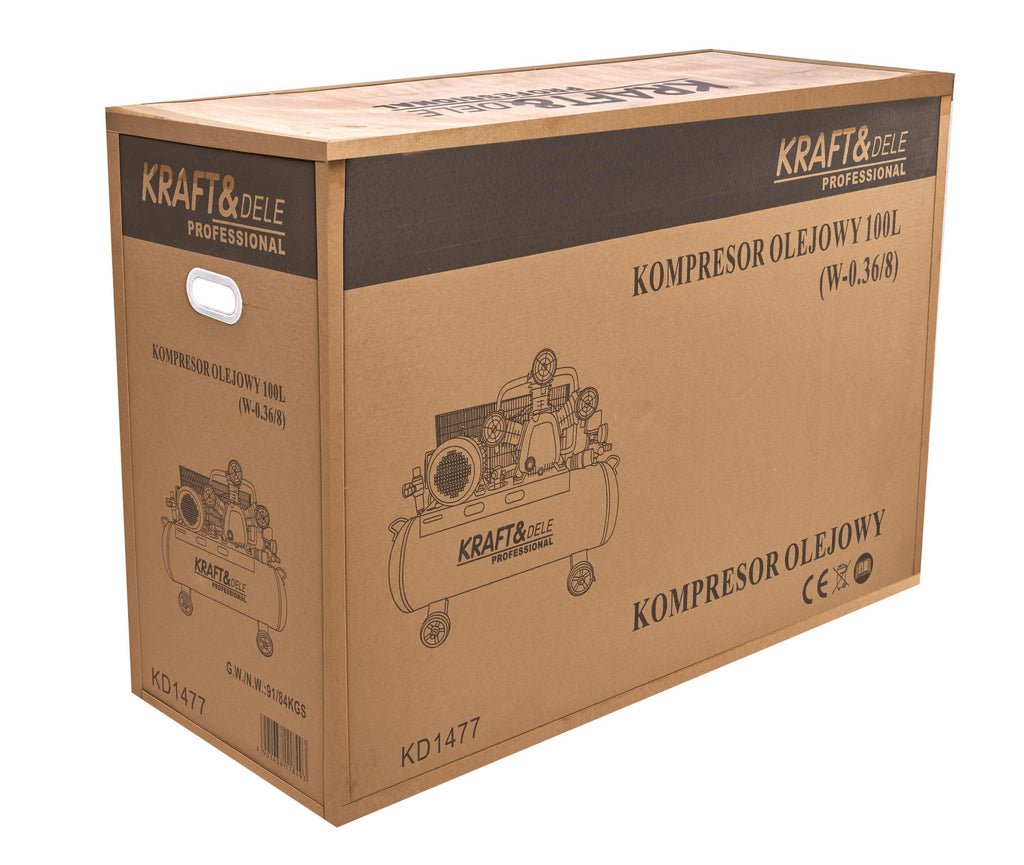 Oil Compressor 100L 3 Pistons KD1477 + Separator
