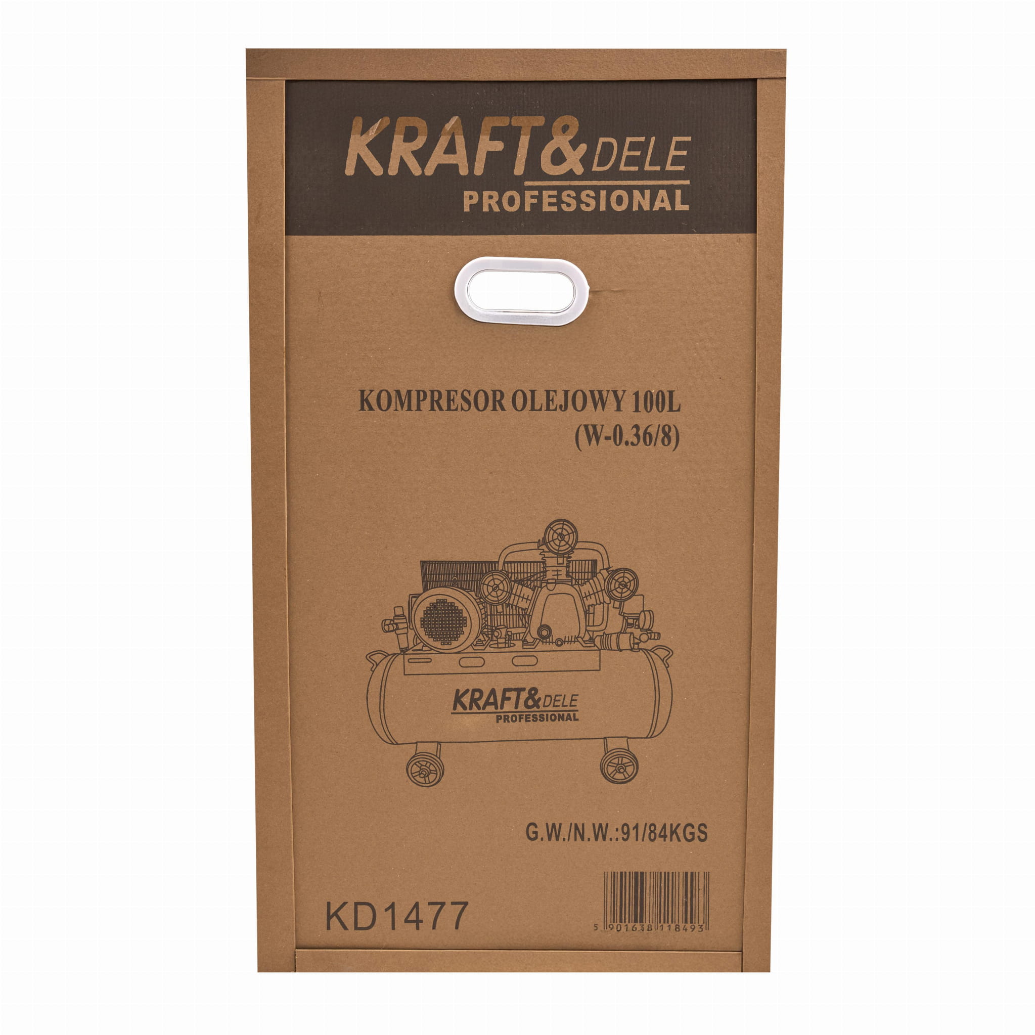 Oil Compressor 100L 3 Pistons KD1477 + Separator