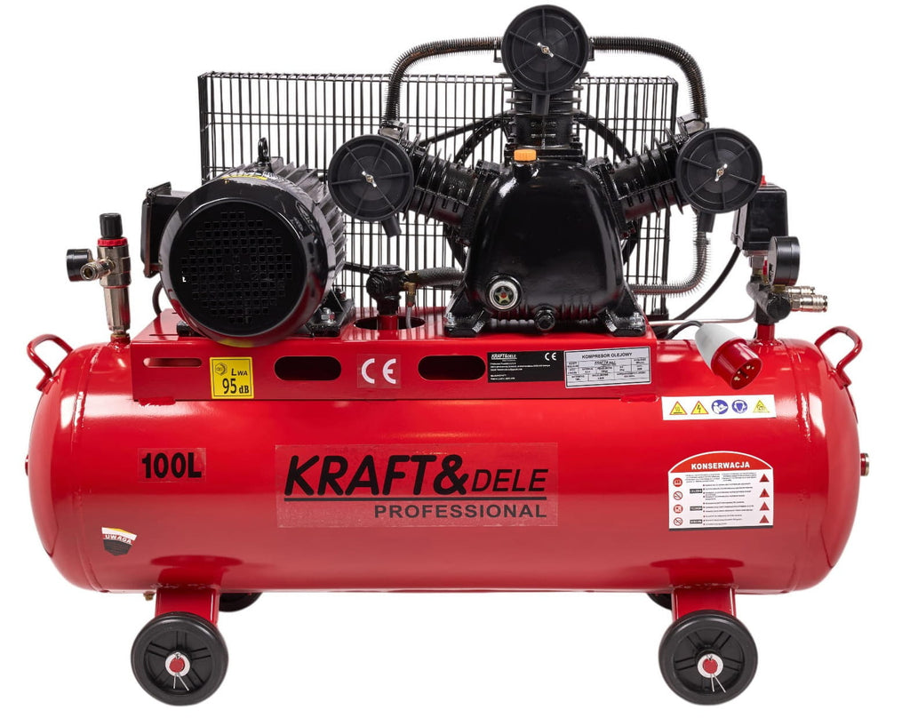 Oil Compressor 100L 3 Pistons KD1477 + Separator