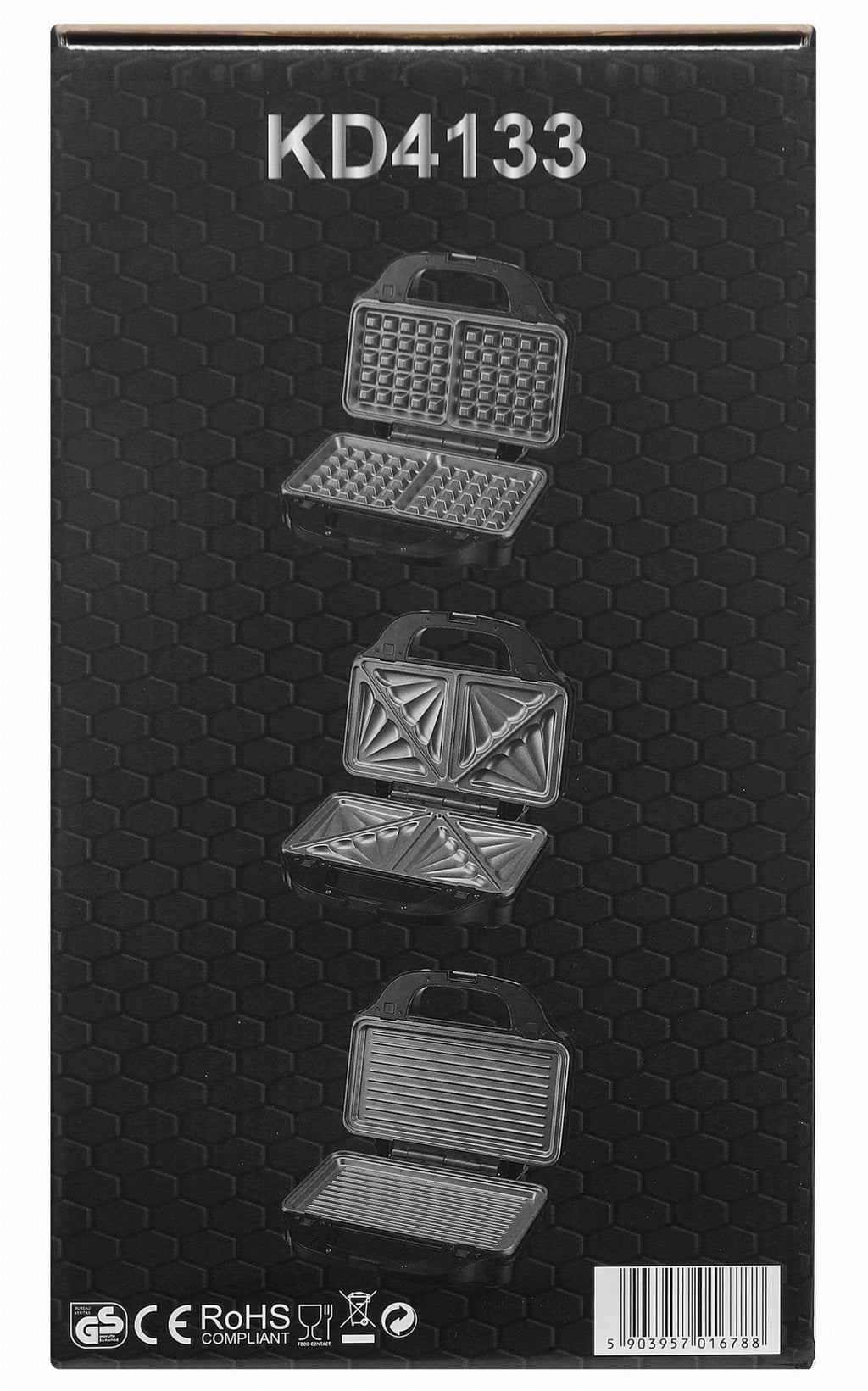 Electric toaster with interchangeable plates 1500W KD4133