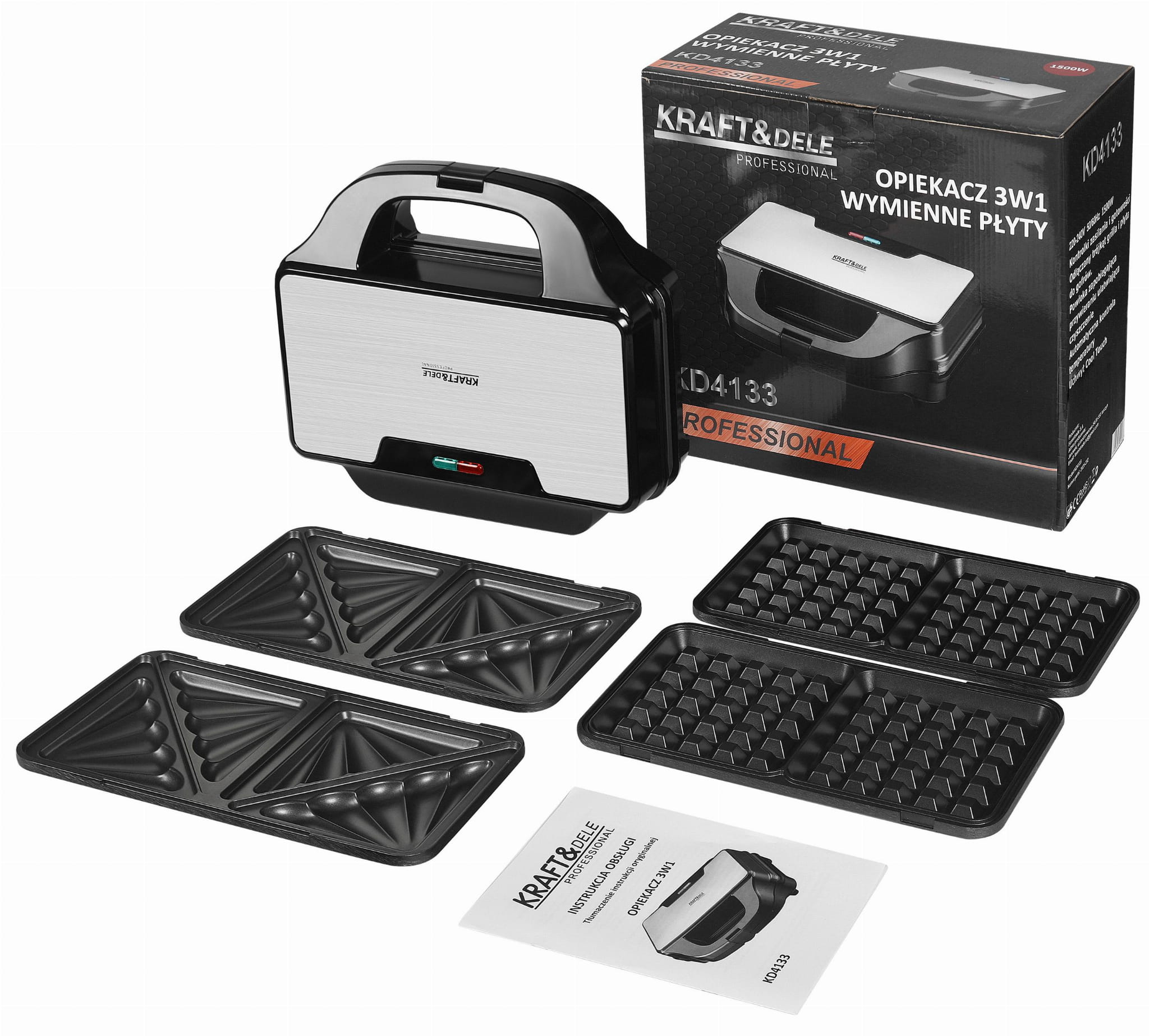 Electric toaster with interchangeable plates 1500W KD4133