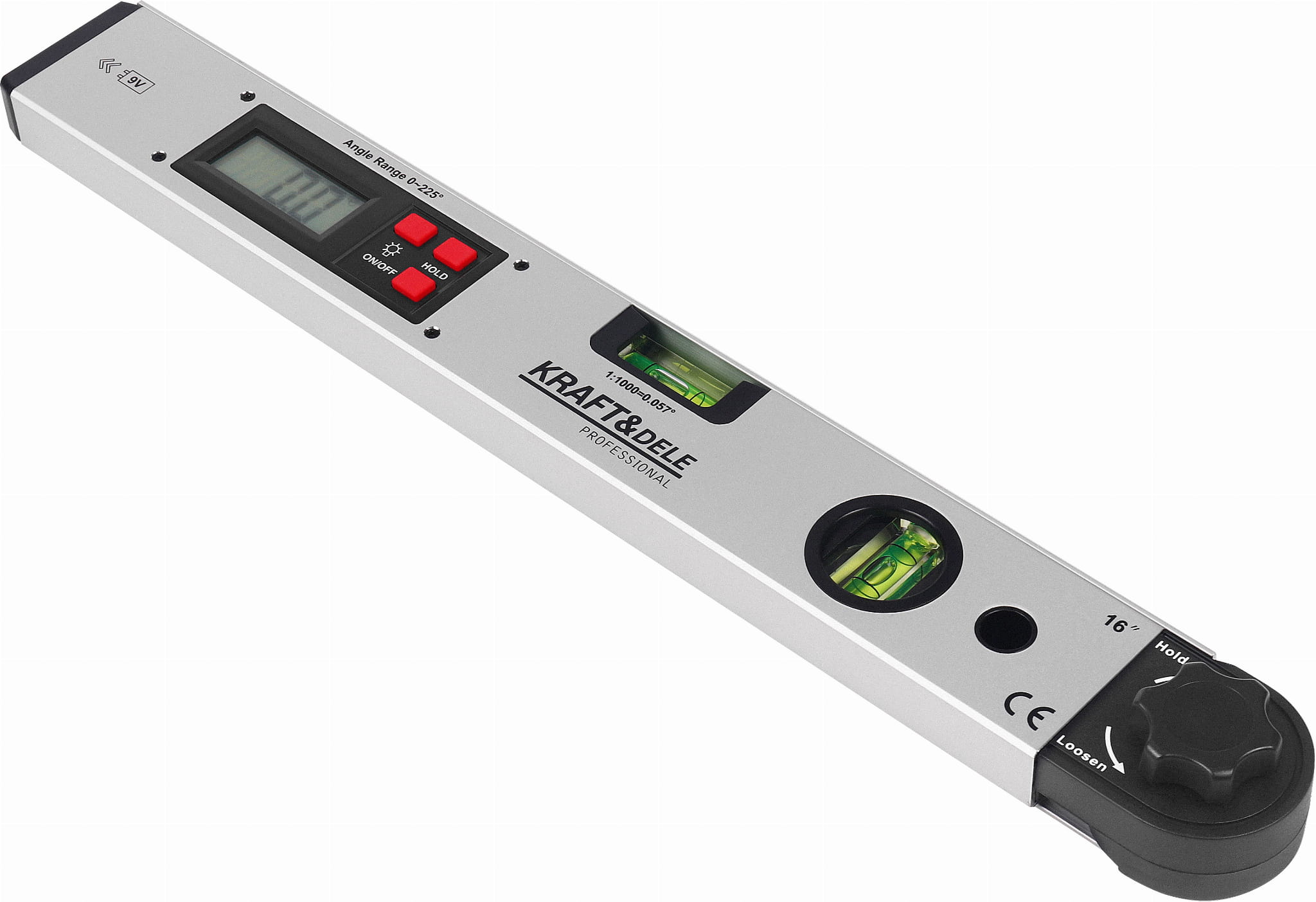 ELECTRONIC PROTRACTOR WITH LCD LEVEL 400 MM KD3561