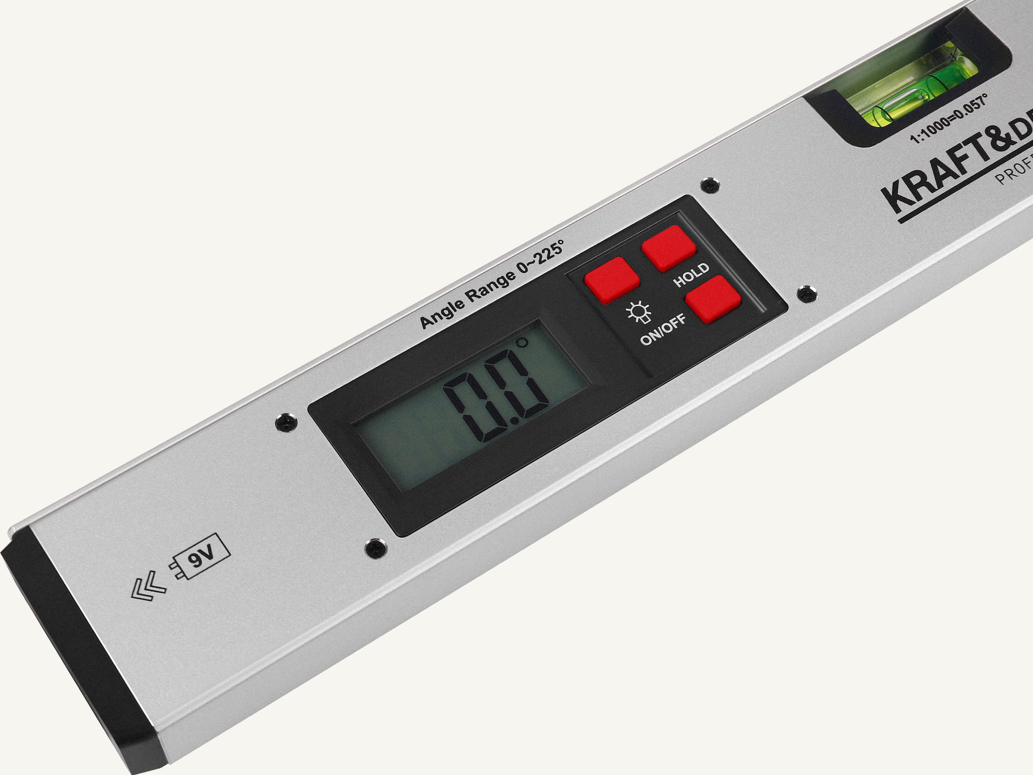 ELECTRONIC PROTRACTOR WITH LCD LEVEL 400 MM KD3561