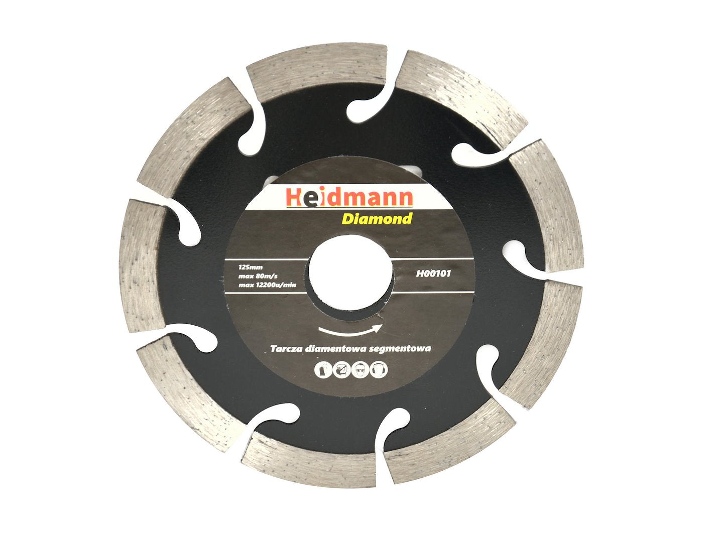 Heidmann Segmented Diamond Blade 125 x 22.2 x 10 mm (black)
