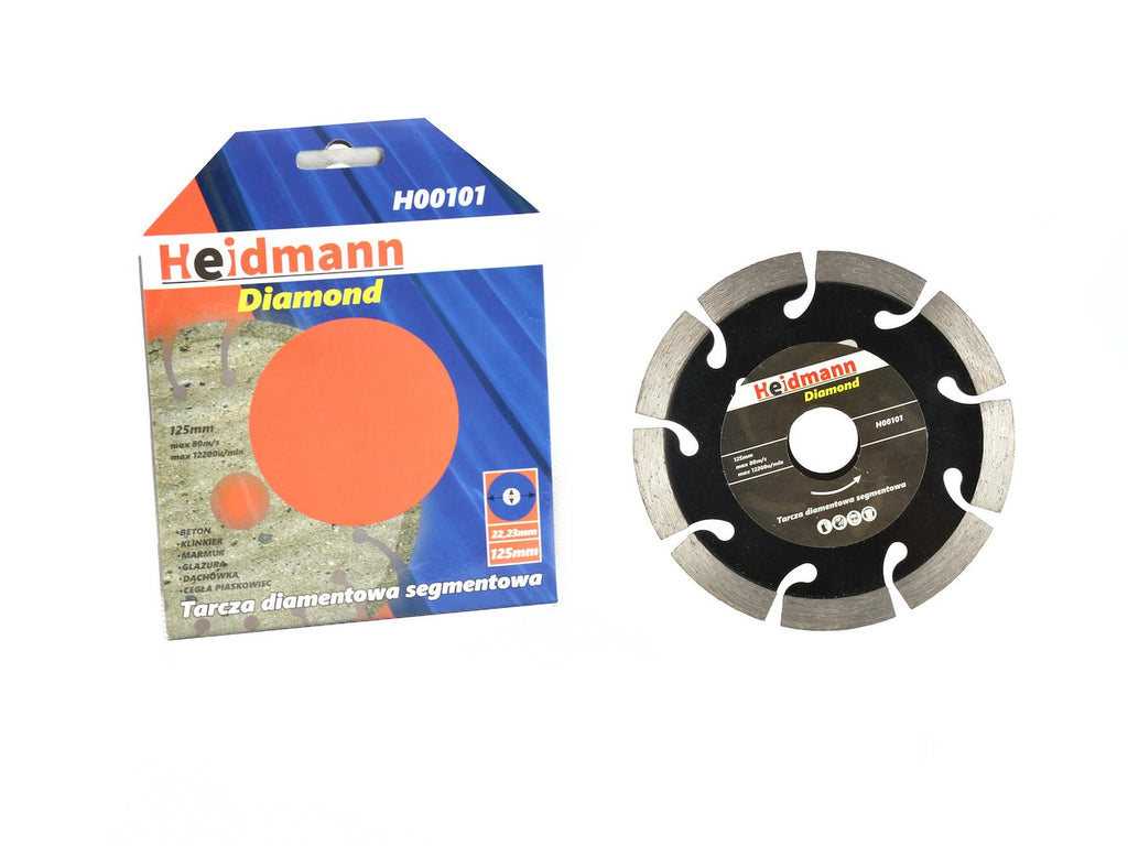 Heidmann Segmented Diamond Blade 125 x 22.2 x 10 mm (black)