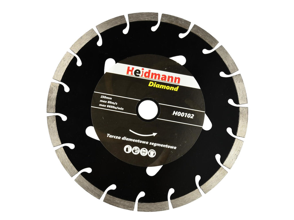 Heidmann Segmented Diamond Blade 230x22.2x10 mm (black)