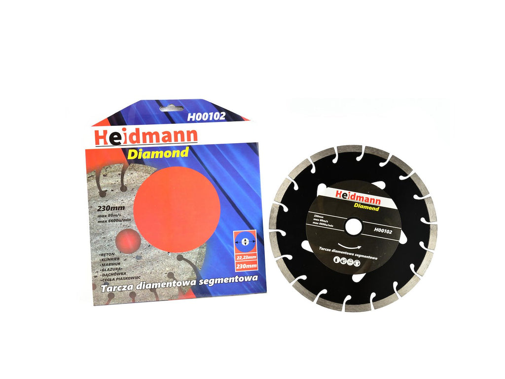 Heidmann Segmented Diamond Blade 230x22.2x10 mm (black)