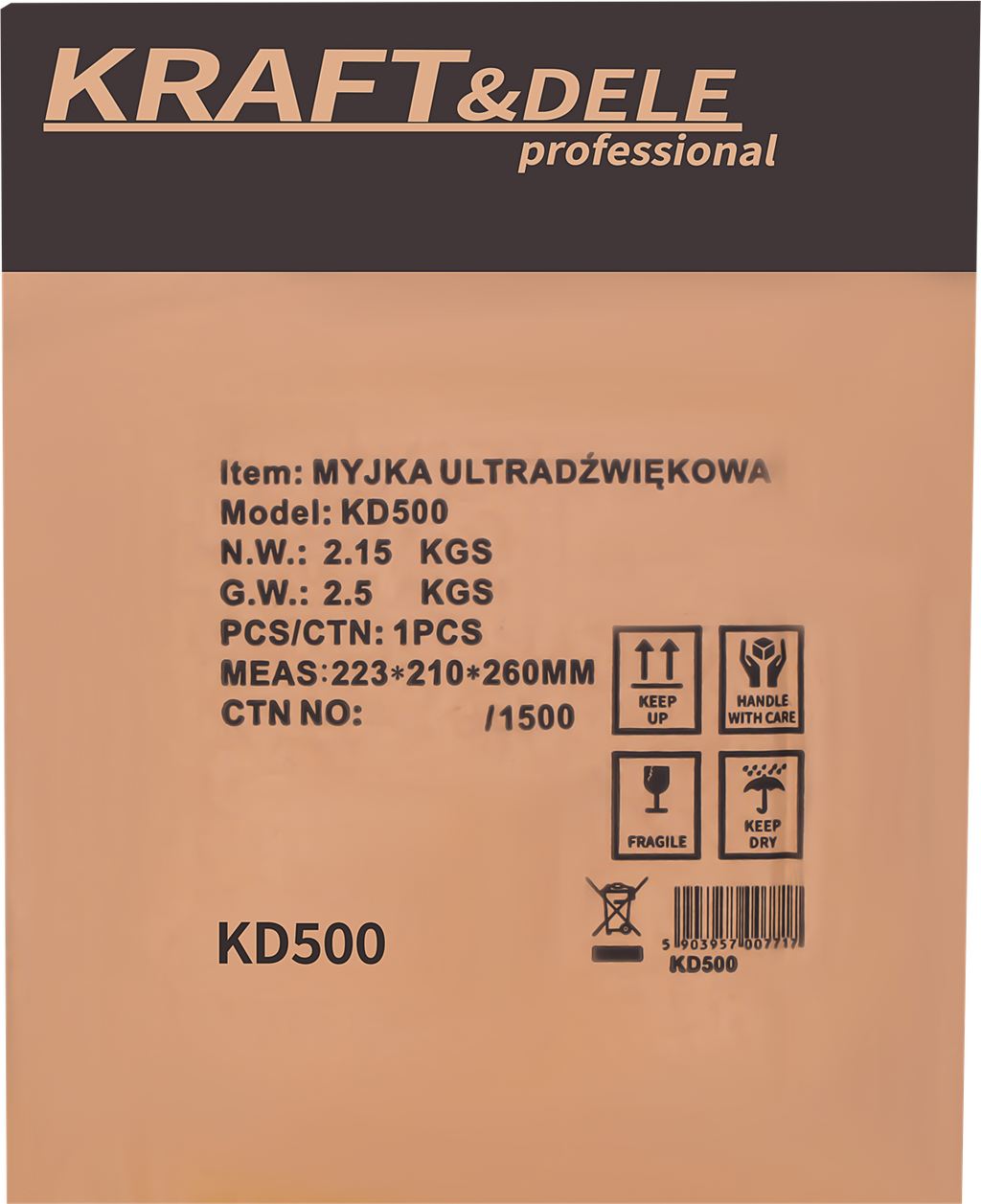 ULTRASONIC CLEANER 2L KD500 (D14)