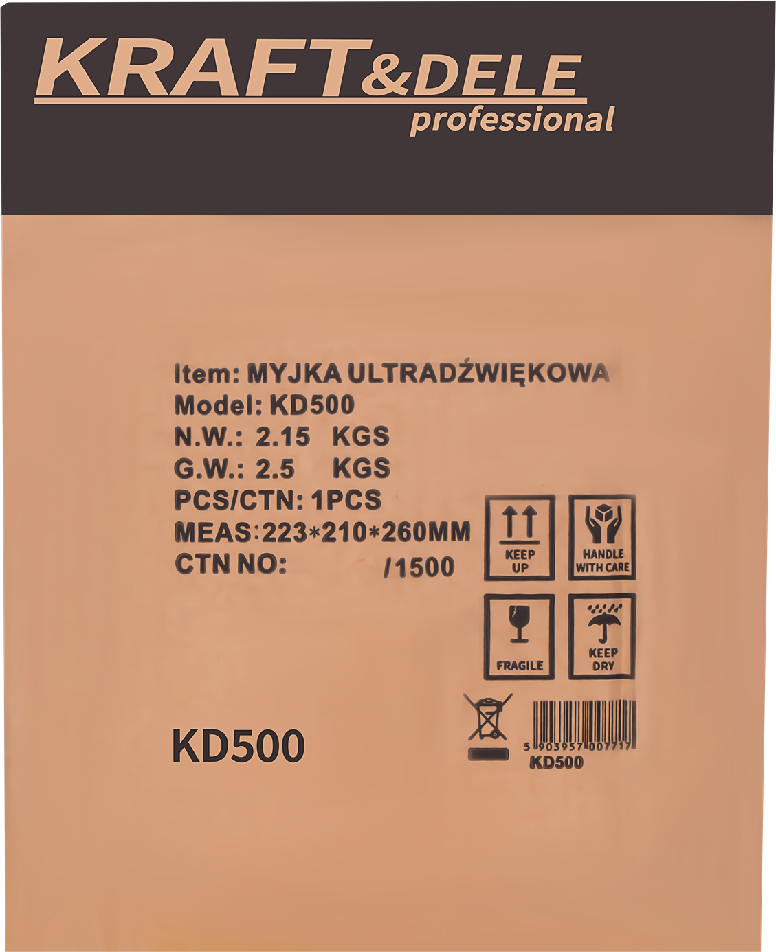 ULTRASONIC CLEANER 2L KD500 (D14)