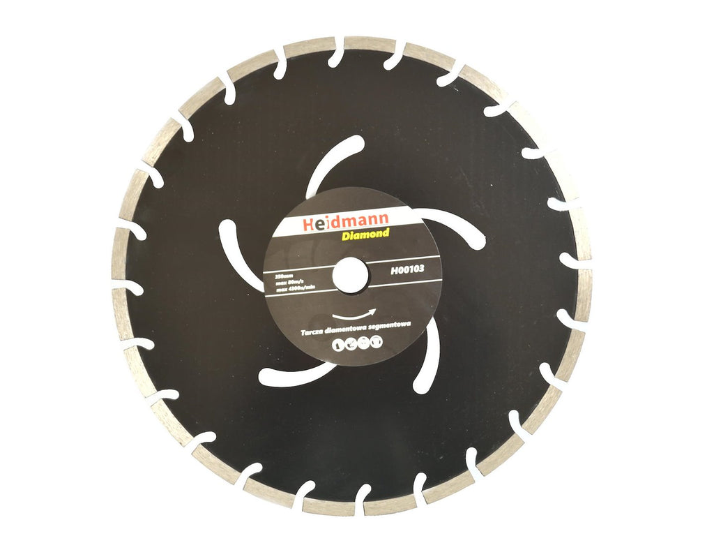 Heidmann Segmented Diamond Blade 350 x 25.4 x 10 mm (Black)
