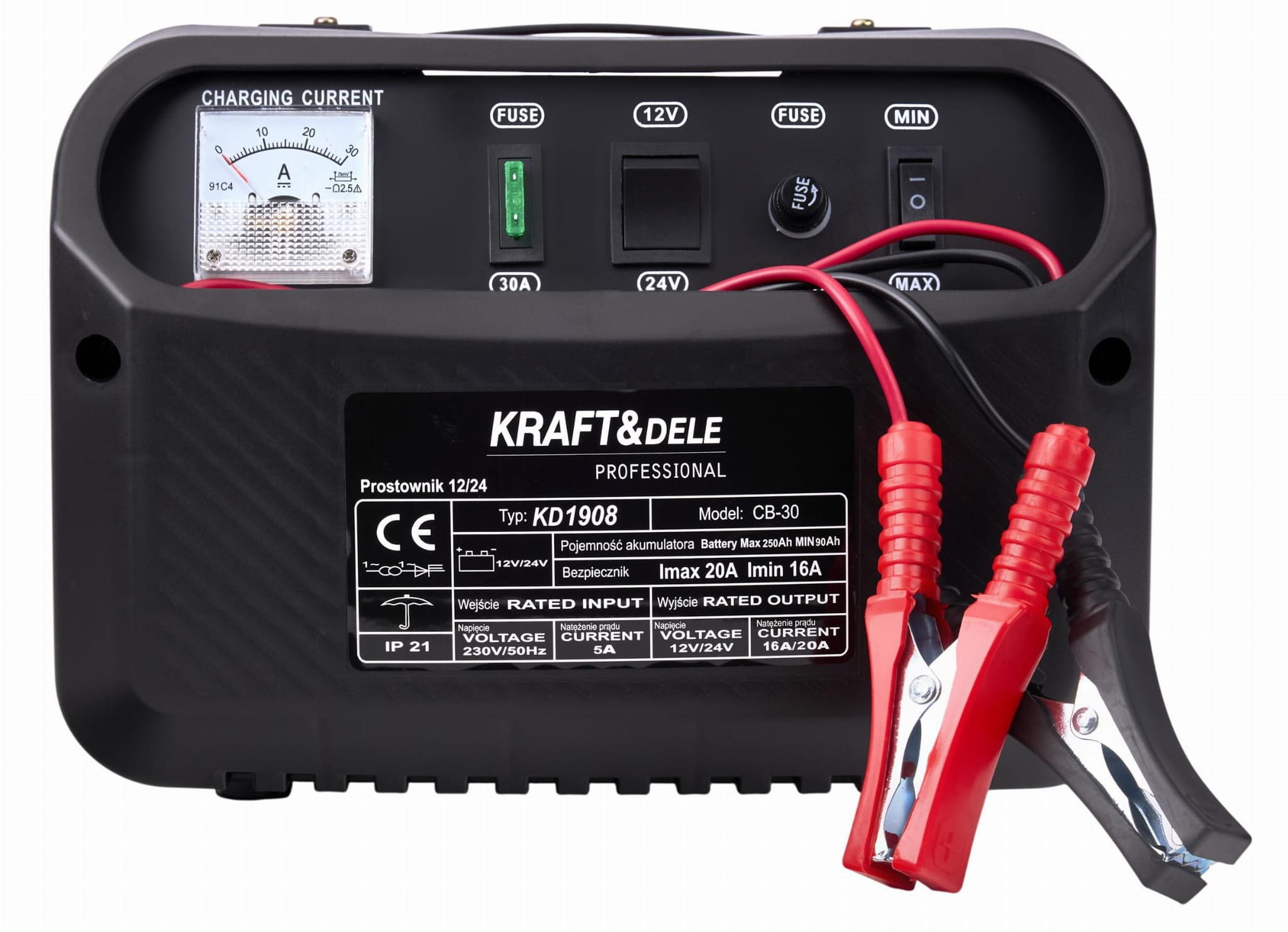 Autode akulaadija 12/24V 30A KD1908