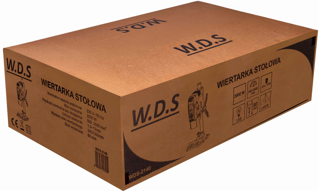 2000 W 13 mm LCD-ekraaniga pingipuurmasin WDS2140