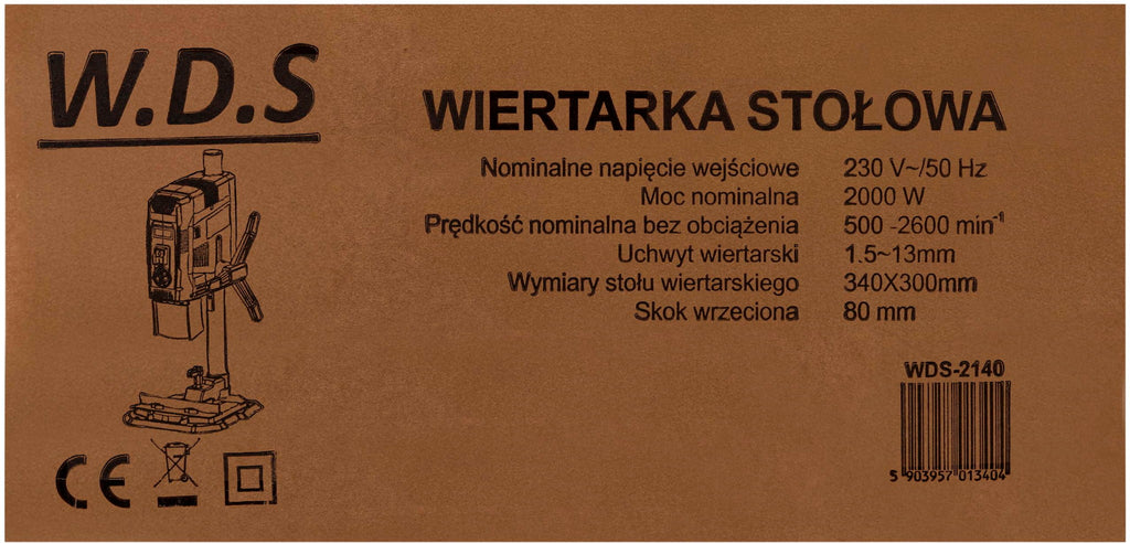 2000 W 13 mm LCD-ekraaniga pingipuurmasin WDS2140