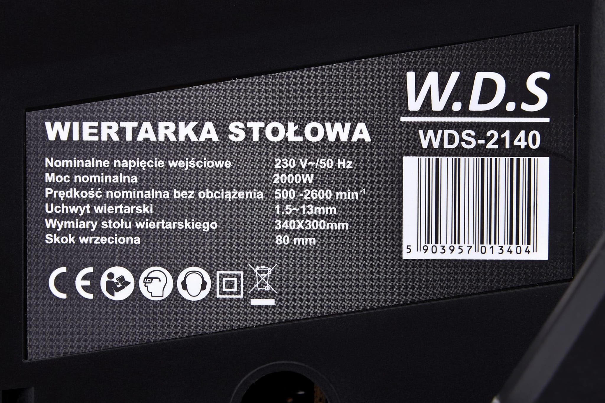 2000 W 13 mm LCD-ekraaniga pingipuurmasin WDS2140