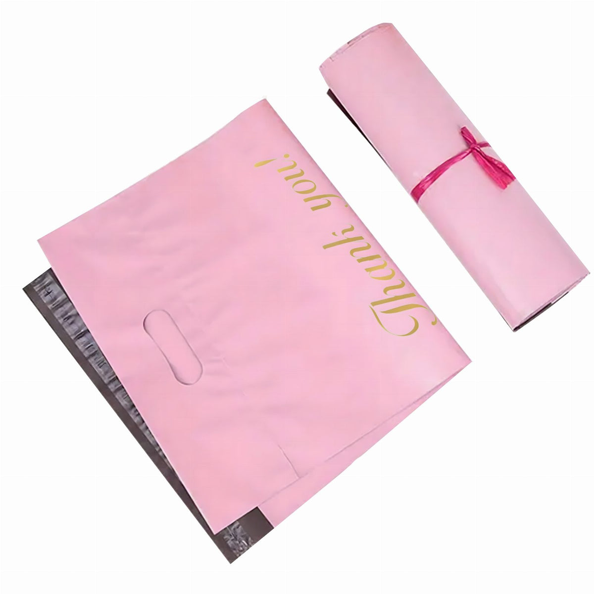 Pink Courier Mailing Bags with Handle 400x500 + 70 50 pcs