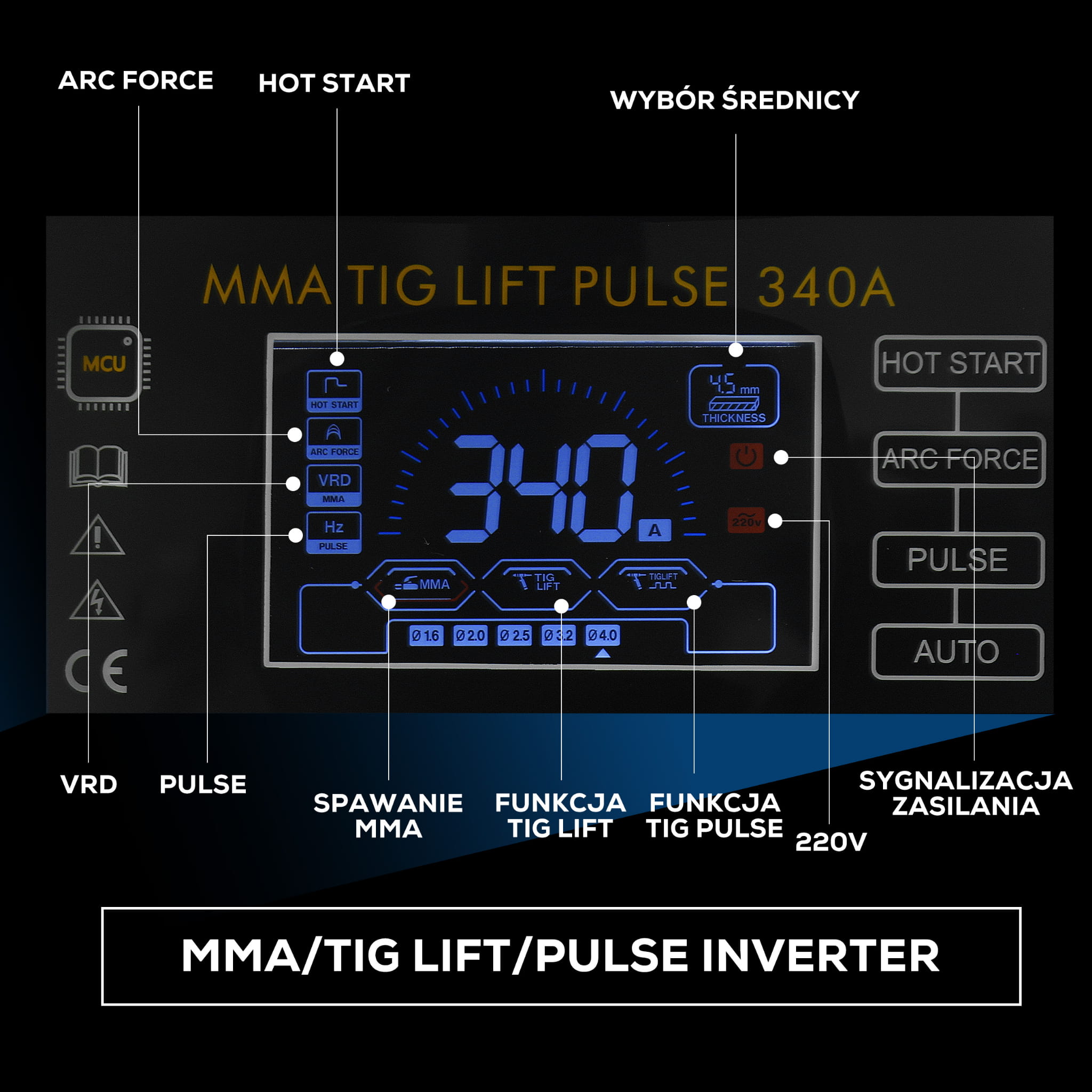 INVERTER WELDER MMA TigLift Pulse 340A KD3431