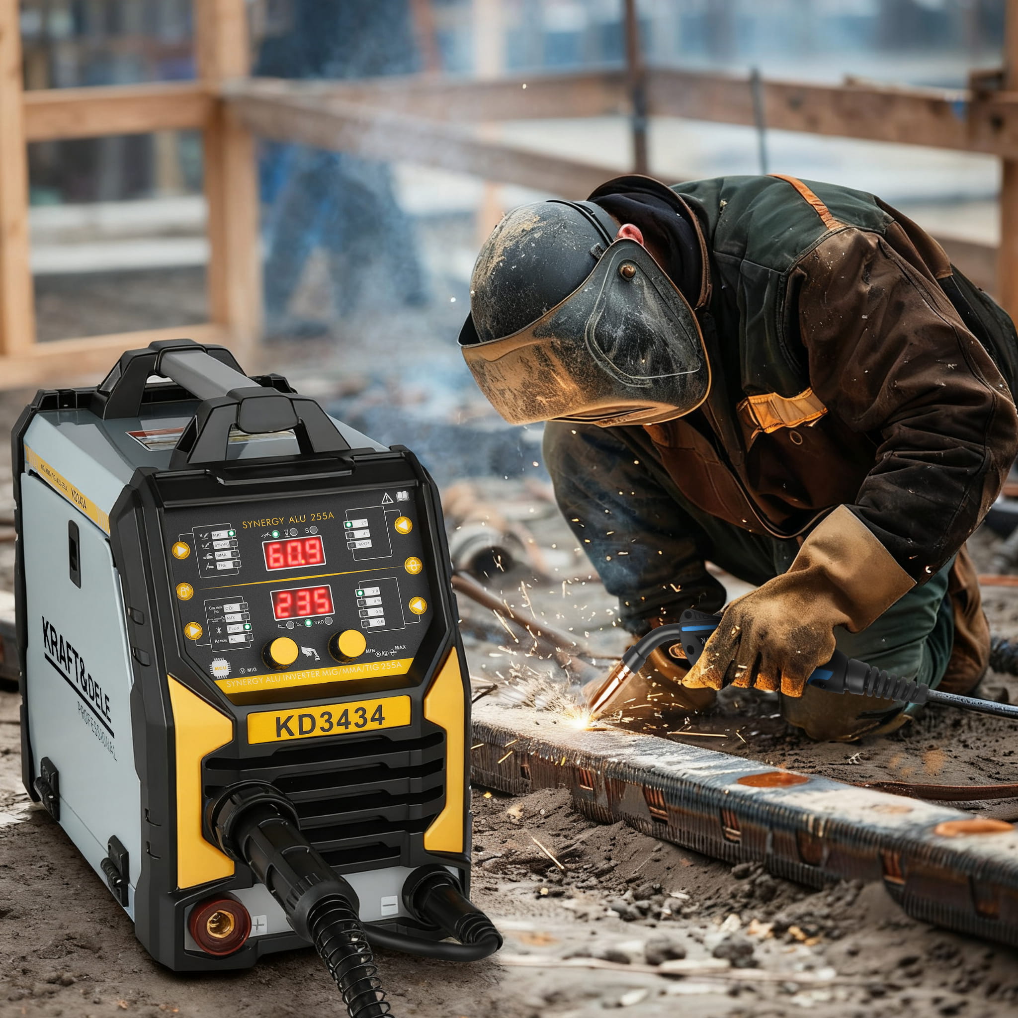 Inverter welder MIG Flux MMA TigLift SYNERGIA KD3434