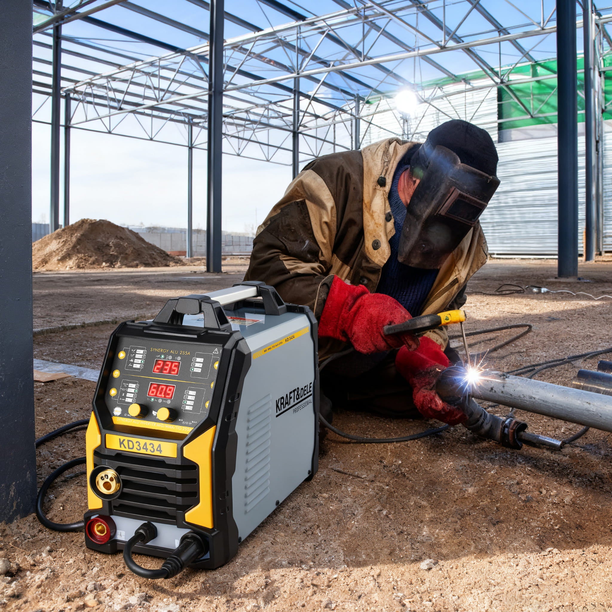 Inverter welder MIG Flux MMA TigLift SYNERGIA KD3434