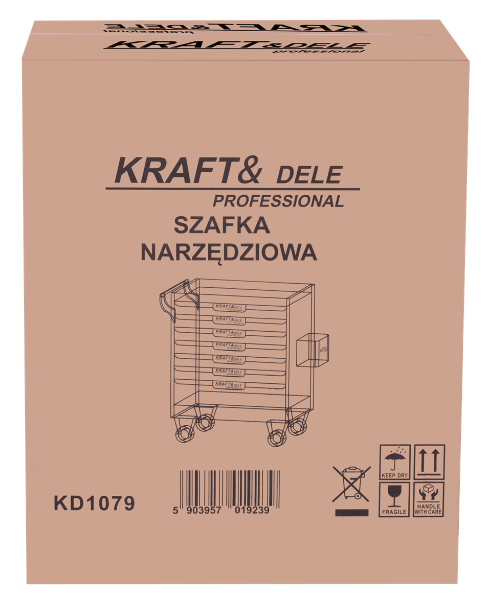 Tühi 7 sahtliga KRAFT&DELE töökojasahtlikapp KD1079