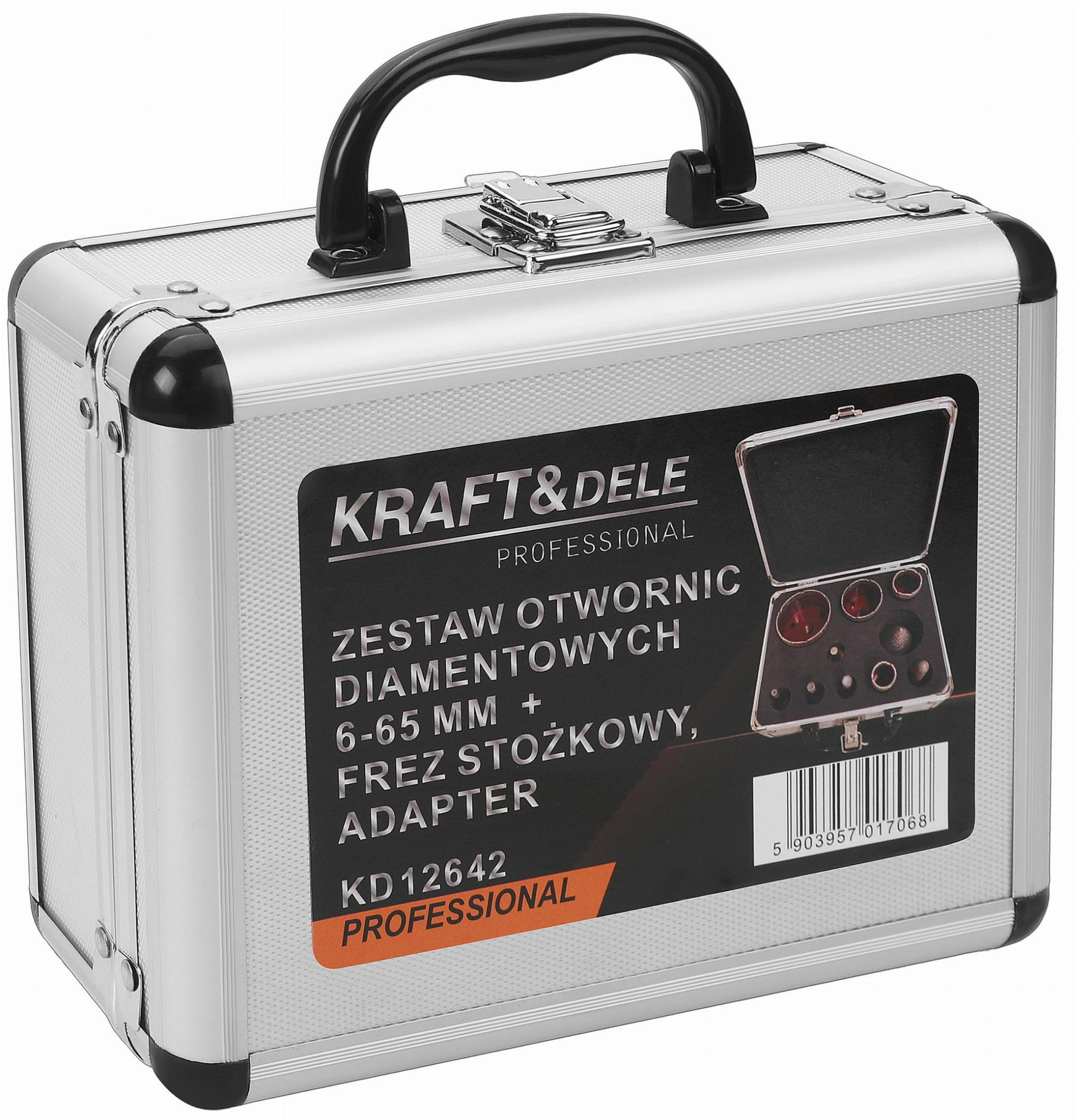 SET. DIAMOND HOLE SAWS + CONICAL MILL KD12642 (C7)