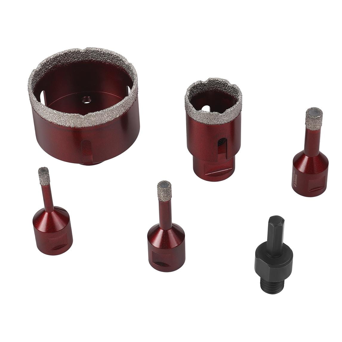 SET. DIAMOND HOLE SAWS 6PCS. 6-68mm M14 KD12643