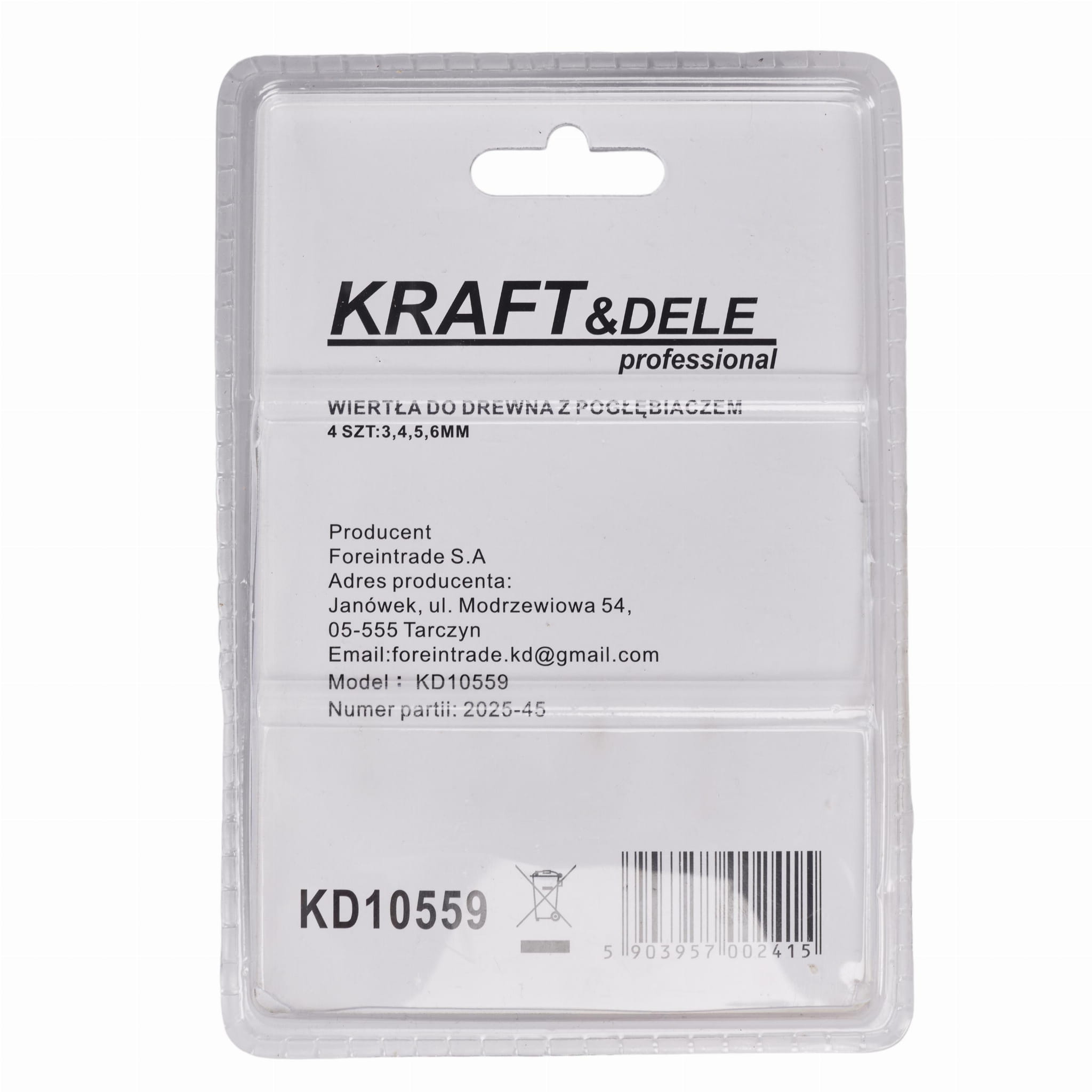 Wood drill bits with adjustable countersink KD10559