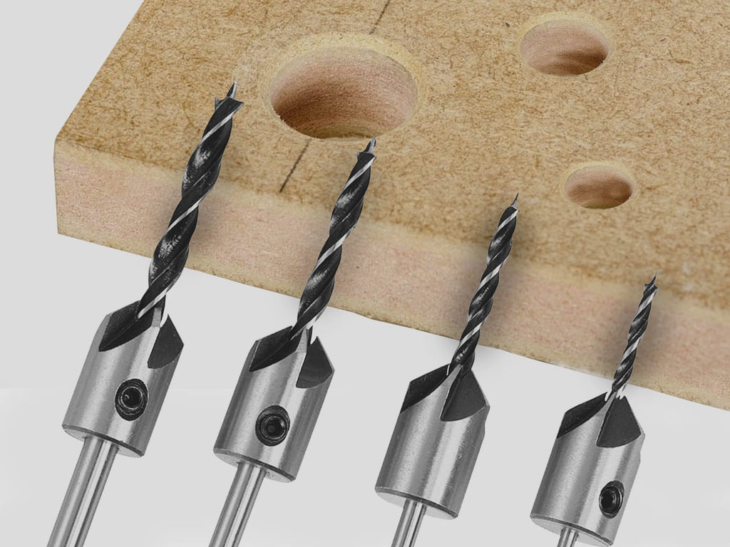 Wood drill bits with adjustable countersink KD10559
