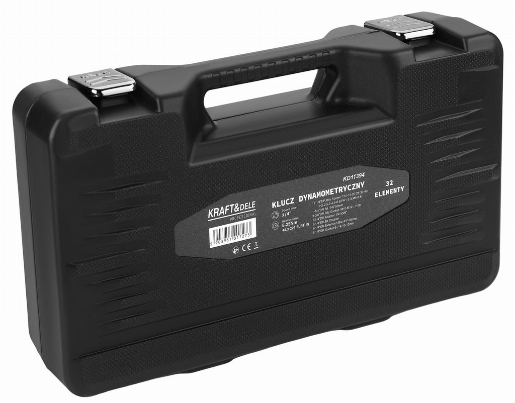 TORQUE WRENCH 1/4" 5–25Nm SET 32pcs KD11394