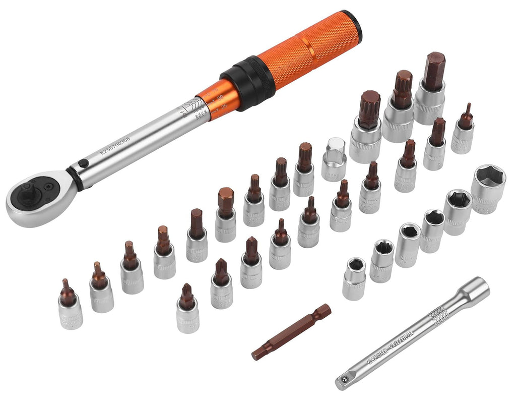 TORQUE WRENCH 1/4" 5–25Nm SET 32pcs KD11394