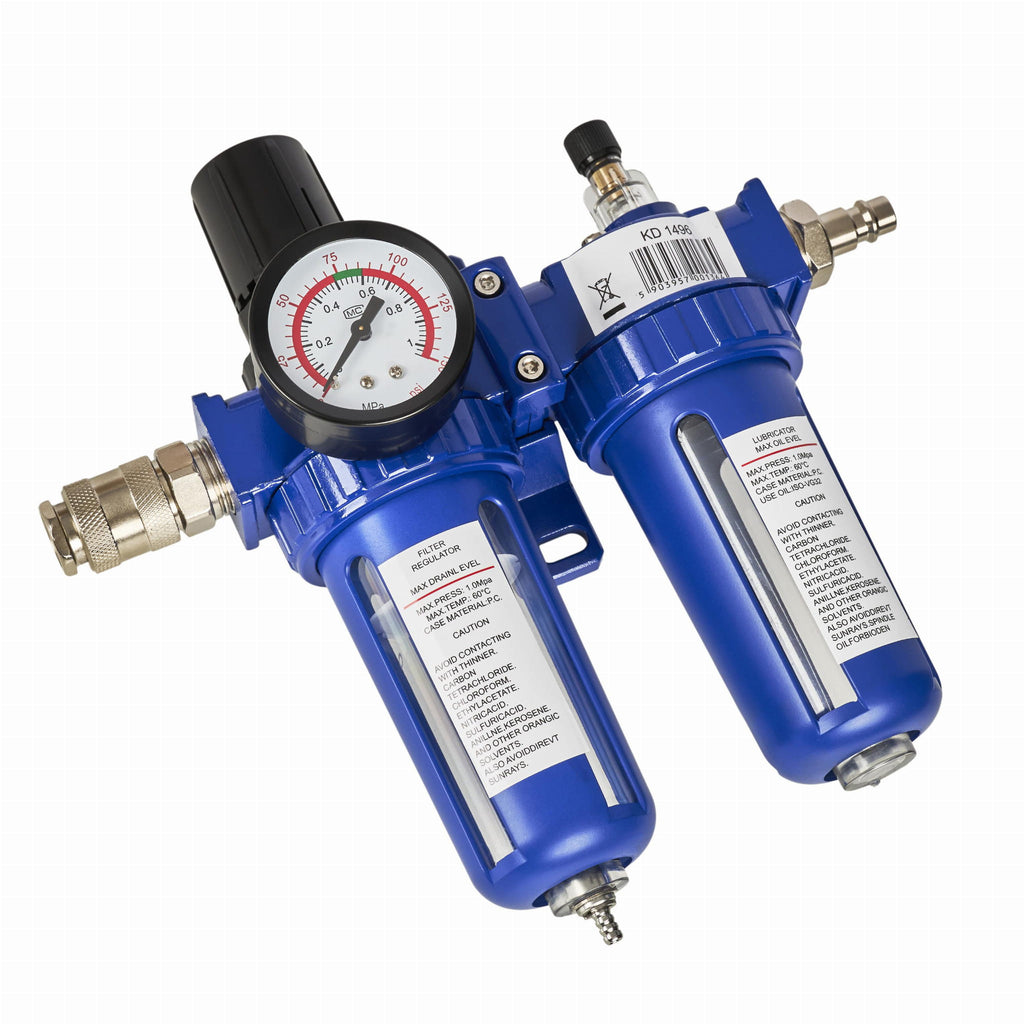 Pressure reducer with drain and lubricator 1/2" KD1496