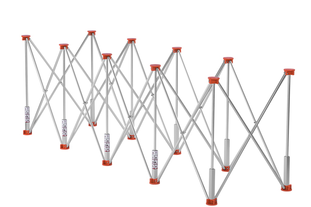 Tiling table with 10 legs 222x60x75cm KD11981