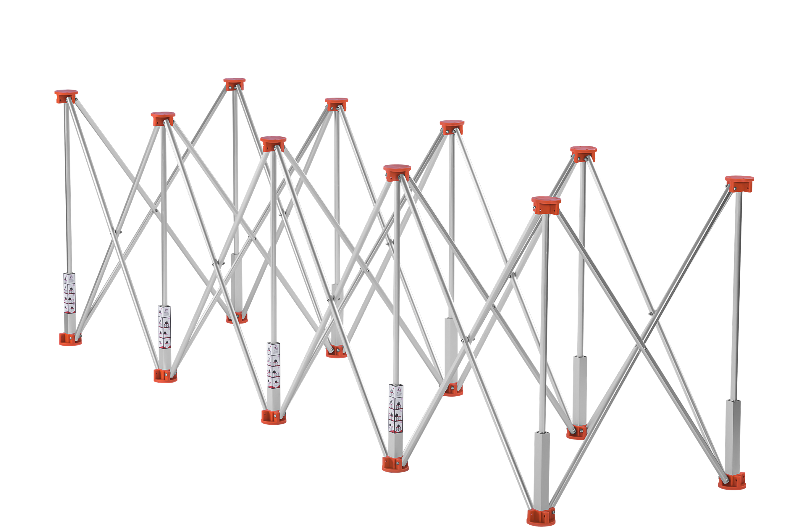 Tiling table with 10 legs 222x60x75cm KD11981