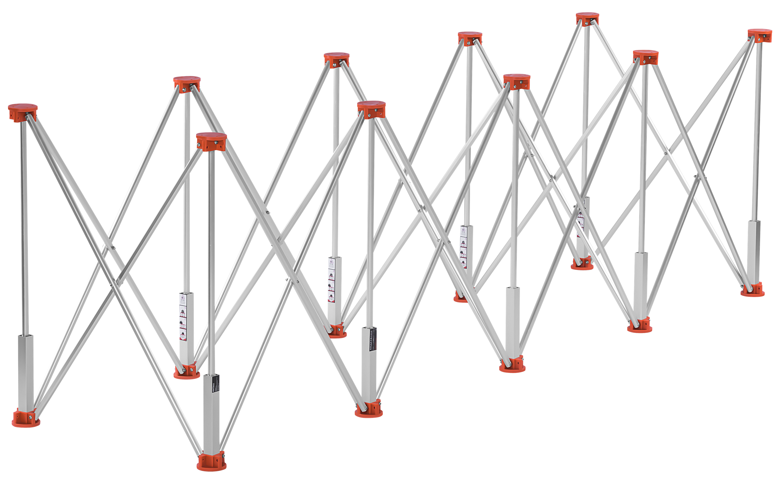 Tiling table with 10 legs 222x60x75cm KD11981