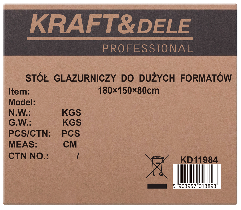 Tiling table 180 x 150 x 80cm KD11984